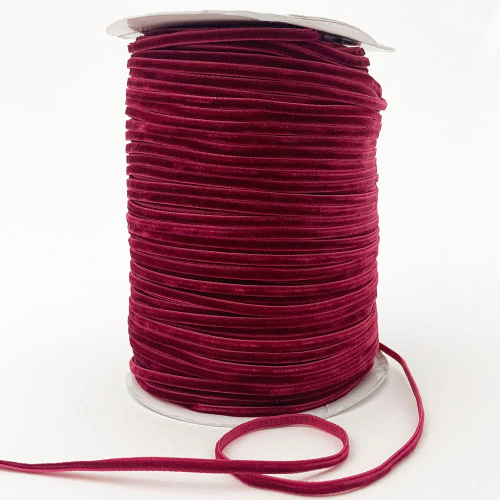 10 Yards Tiny Velvet Ribbon Trim Dark Raspberry 3mm 1/8 - Etsy