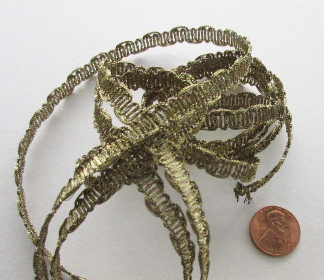 From Holland 4 Yards Netherlands Dutch Gold Metallic Trim Ribbon 1/4 ...