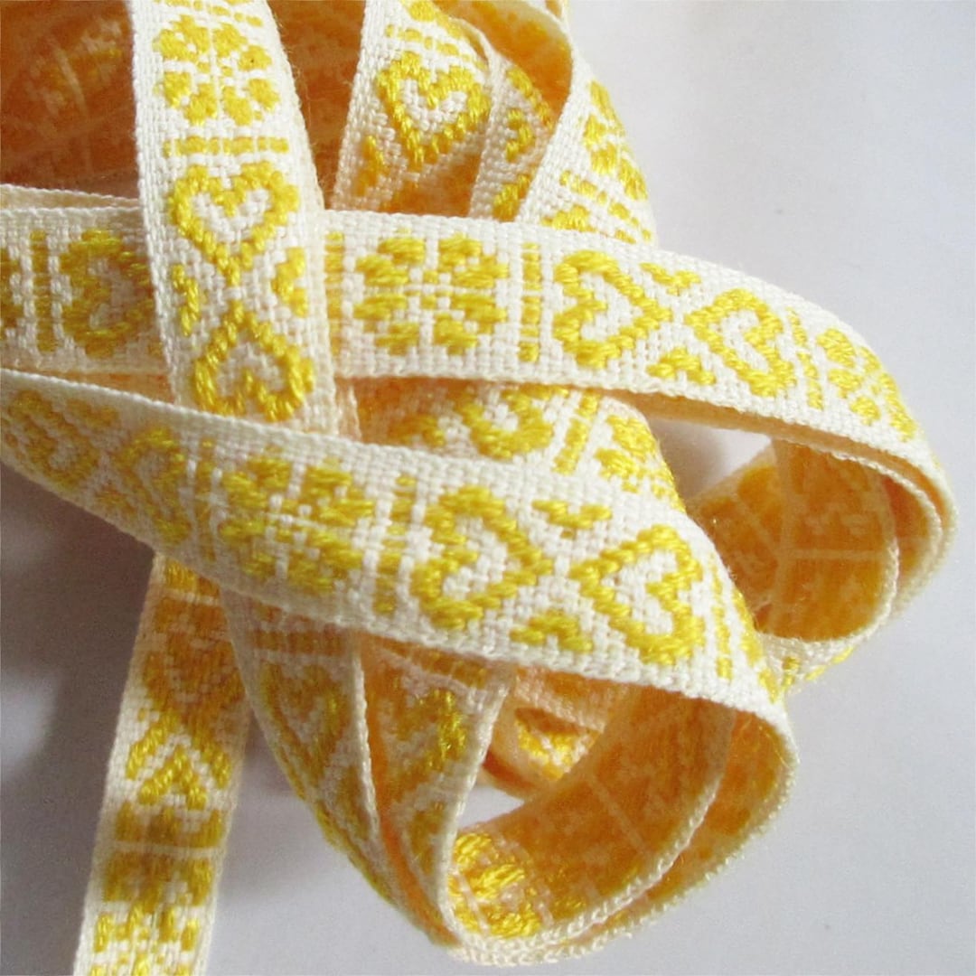 4 Yards Sweden Swedish Costume Trim Authentic Folkloric Jacquard Trim ...