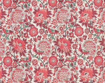 Italy 2 Sheets Florentine Flower and Peacock Print Italian Paper ~ Tassotti  IPT643R x2