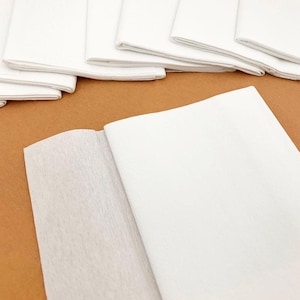 From Germany Gloria Doublette Double Sided Crepe Paper For Flower Making White And White DCP-3300