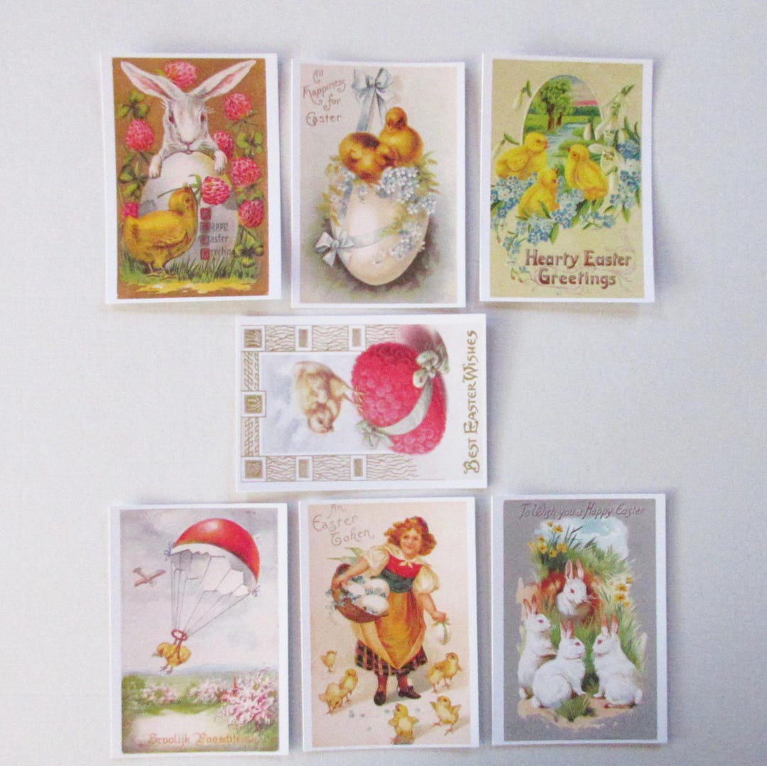 7 Assorted Holland Dutch Postcards Vintage Style Easter Cards Group 2 ...