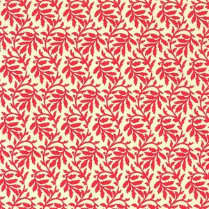2 Sheets Italian Red Leaf Print Paper ~ Carta Varese Italy  IPV802R x2