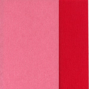 Gloria Doublette Double Sided Crepe Paper For Flower Making Made In Germany Bright Red And Strawberry pink #3333
