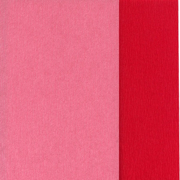 Gloria Doublette Double Sided Crepe Paper For Flower Making Made In Germany Bright Red And Strawberry pink #3333