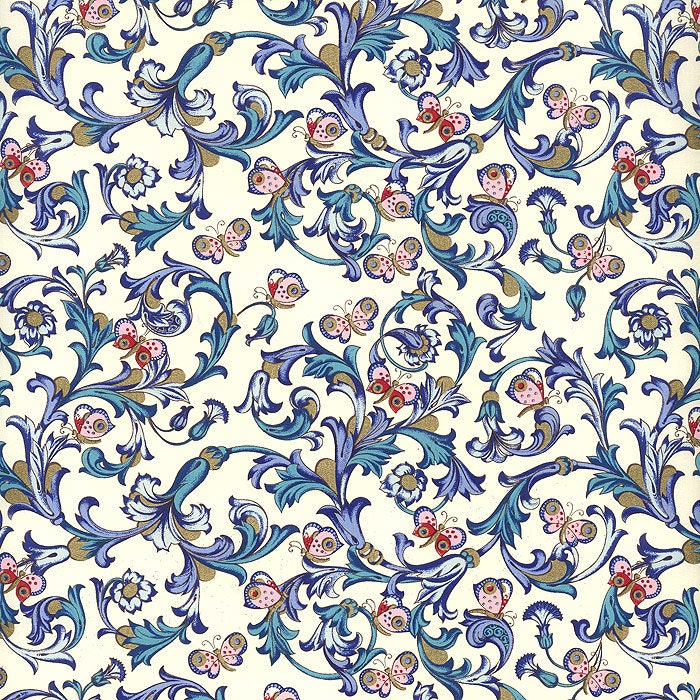 Rossi - Wrapping Paper - Blue Flowers