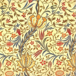 From Italy 2 Sheets Italian Rice Paper Decoupage Stylized Flowers And Vine RCP-PAT-132 x2