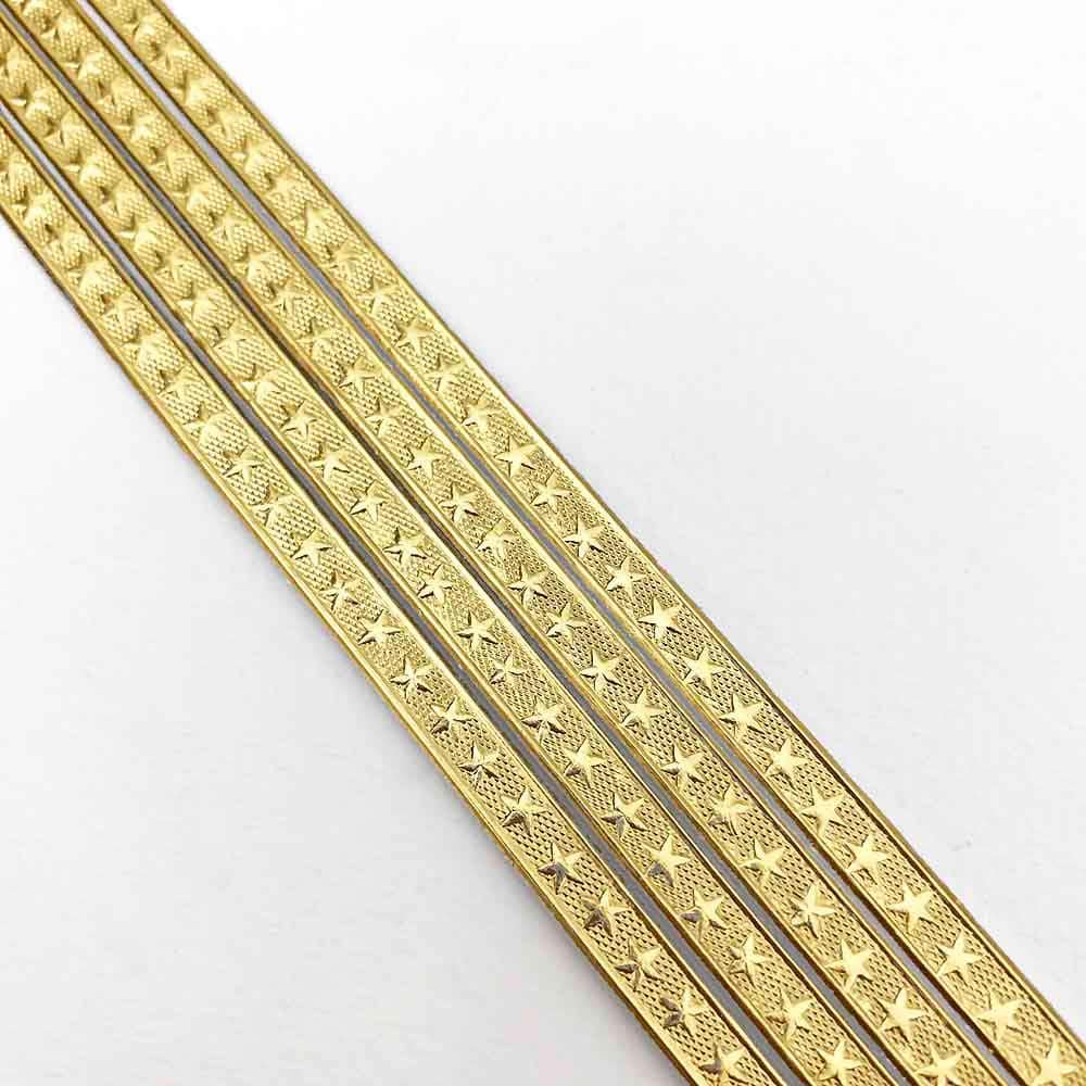 8 Strips Dresden Trim Germany Gold Paper Foil Embossed Star DFW45G x2
