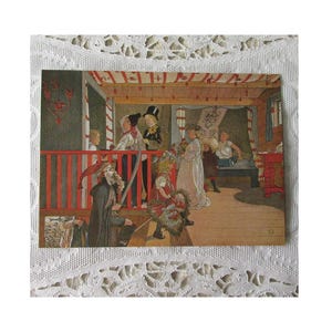 5 Sweden Swedish Postcards Carl Larsson Five Matching Cards 21218