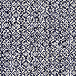 2 Sheets Italian Blue Rose and Leaf Print Paper ~ Carta Varese Italy  IPV819B x2