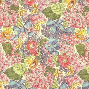2 Sheets Italian Flower Girls Print Paper ~ Carta Varese Italy  IPV701 x2