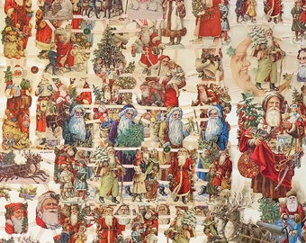 Germany Scraps Mixed Christmas Santa Claus Master Scrap Pack ~ 9 Assorted Sheets S-MP-10