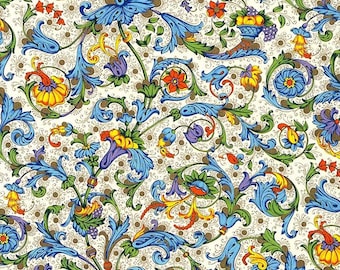 2 Sheets Della Robbia Dellarobbia Florentine Print Italian Paper ~ Rossi Italy  IPR135 x2