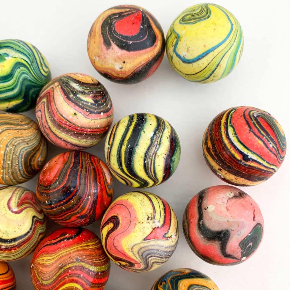 Italy 8 Marbled Clay Marbles Hand Made by Laura Berretti Etsy UK