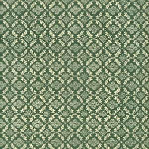 2 Sheets Italian Green Rose and Leaf Print Paper ~ Carta Varese Italy  IPV819GR x2
