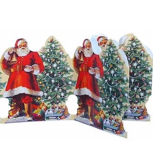 England Paper Running Frieze Lithograph Die Cut Santas Tabletop Garland SGR74