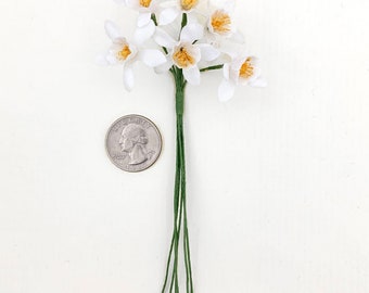 From Austria 6 Fabric Millinery Fabric Orange Blossoms Flowers NAT-86