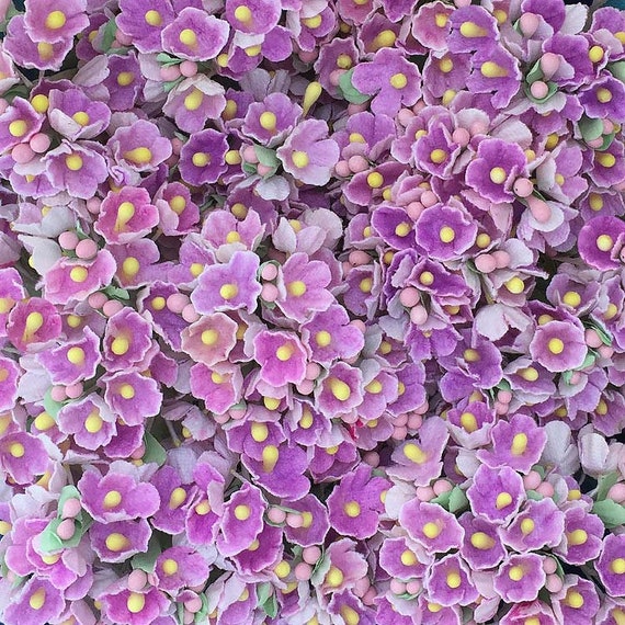 4 Bouquets Forget Me Nots Paper Millinery Flowers In Lavender Etsy Ireland
