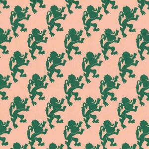 2 Sheets Italian Green Lion Print Paper ~ Carta Varese Italy IPV890GR x2