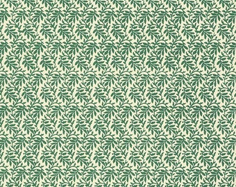 From Italy 2 Sheets Green Petite Leaf Print Italian Paper ~ Carta Varese IPV851GR x2