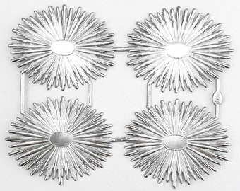 4 Dresden Trim Angel Halos Medallions Silver Paper Foil Die Cut Germany DF7307S