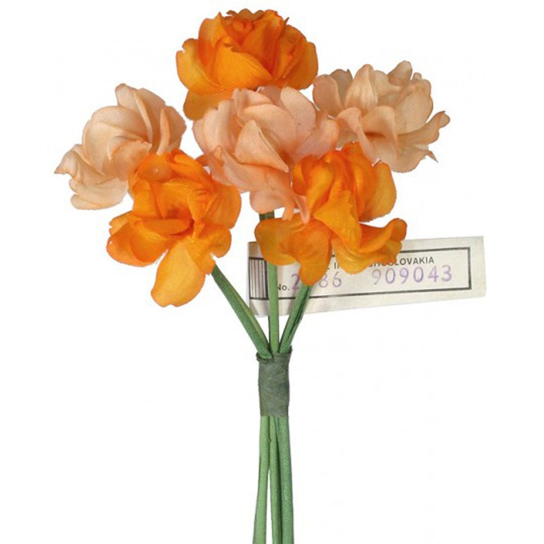 Vintage Millinery Flowers Czechoslovakia Fabric Ruffled Millinery