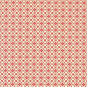 2 Sheets Italian Red Kitchen Flower Print Paper ~ Carta Varese Italy IPV806R x2
