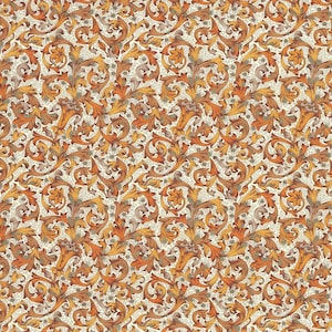 2 Sheets Traditional Florentine Print Paper in Brown Tones ~ Carta Fiorentina Italy F022 x2