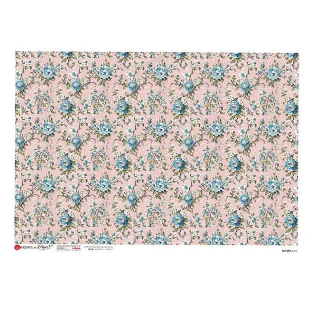 From Italy 2 Sheets Italian Rice Paper Decoupage Floral Chintz RCP-PAT ...