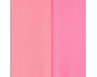 Gloria Doublette Double Sided Crepe Paper from Germany ~ Rose and Pink #3317