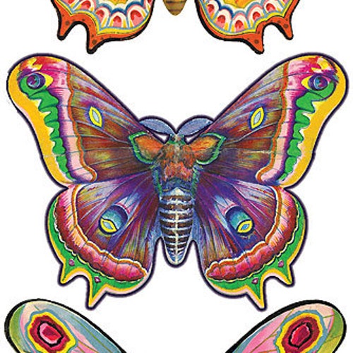 3 Sheets Self Adhesive Butterfly Stickers Colorful Etsy