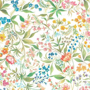 2 Sheets Springtime Flowers Floral Italian Print Paper ~ Carta Fiorentina Italy  IPF006 x2