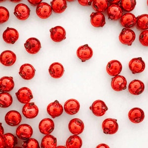 30 Czech Glass Beads Christmas Garland Bead 10mm Red  GBR10R x2