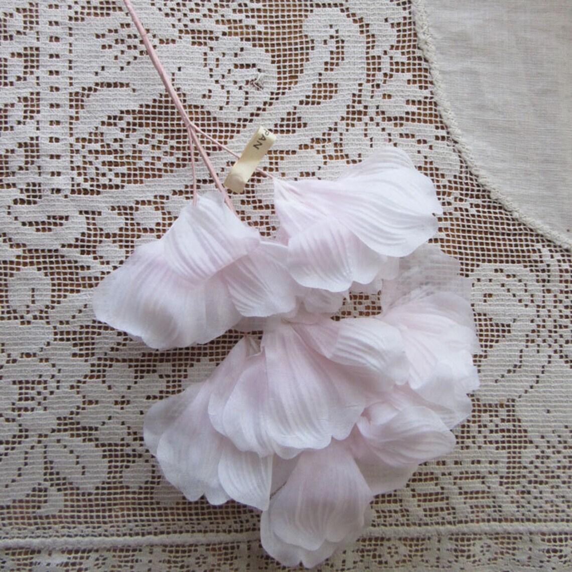 Vintage Millinery Flowers Pale Pink Silk Fabric Flowers Japan Etsy