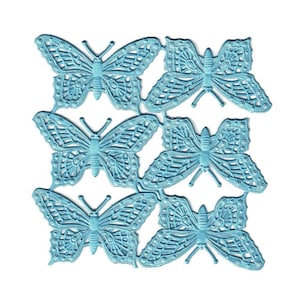 12 Dresden Paper Butterflies Light Blue Foil Butterfly DFW830LB x2
