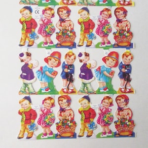 England Paper Scraps Lithograph Die Cut Colorful Children MLP 851