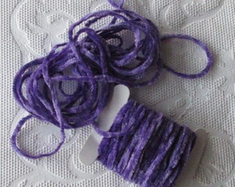 15 Feet Tiny 2mm Purple Rayon Chenille Cording 5 Yards Perfect For Doll Clothes Miniatures