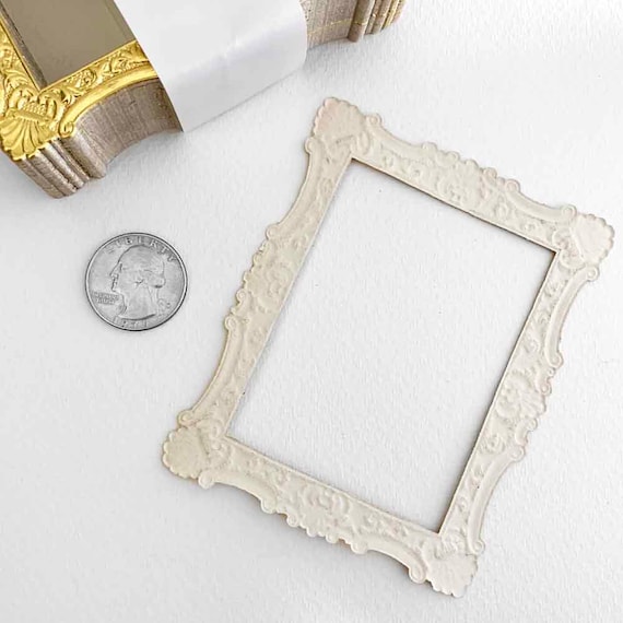 2 Frames Germany Deeply Embossed Gold Paper Foil Large