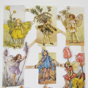 England Paper Scraps Lithograph Die Cut Flower Fairies By Cicely Mary Barker S1958 Out Of Print