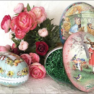 Germany 6 Papier Paper Mache Easter Egg Box Aesthetic Movement Design Erzgebirge Region PME190M image 4