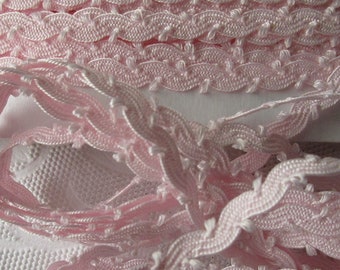 3 Yards Rayon Old Fashioned Narrow 1/4" Scroll And Picot Ribbon Trim Pink RV200PK