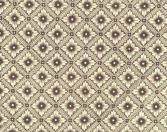 From Italy 2 Sheets Italian Brown Star Flower Floral Print Paper ~ Carta Varese IPV803BR x2