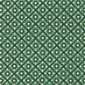 2 Sheets Italian Green and Black Dot and Grid Print Paper  ~ Carta Varese Italy  IPV818GR x2