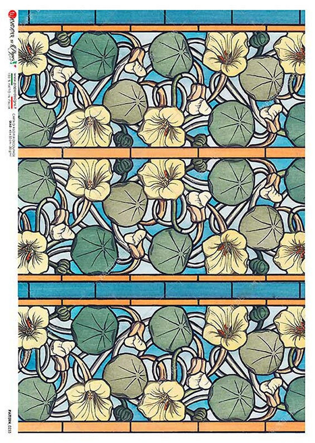 From Italy 2 Sheets Italian Rice Paper Decoupage Art Nouveau ...