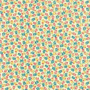 2 Sheets Italian Petite Tulips Floral Print Paper ~ Carta Varese Italy  IPV867 x2