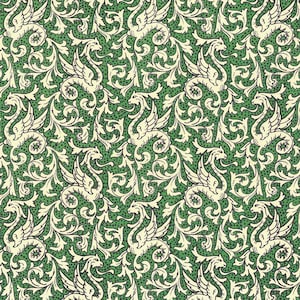 2 Sheets Italian Green Griffin Dragon Print Italian Paper  ~ Carta Varese Italy  IPV868G x2