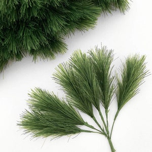 Austria 12 Fabric Pine Sprigs Millinery Leaves NAL-P-1 x2