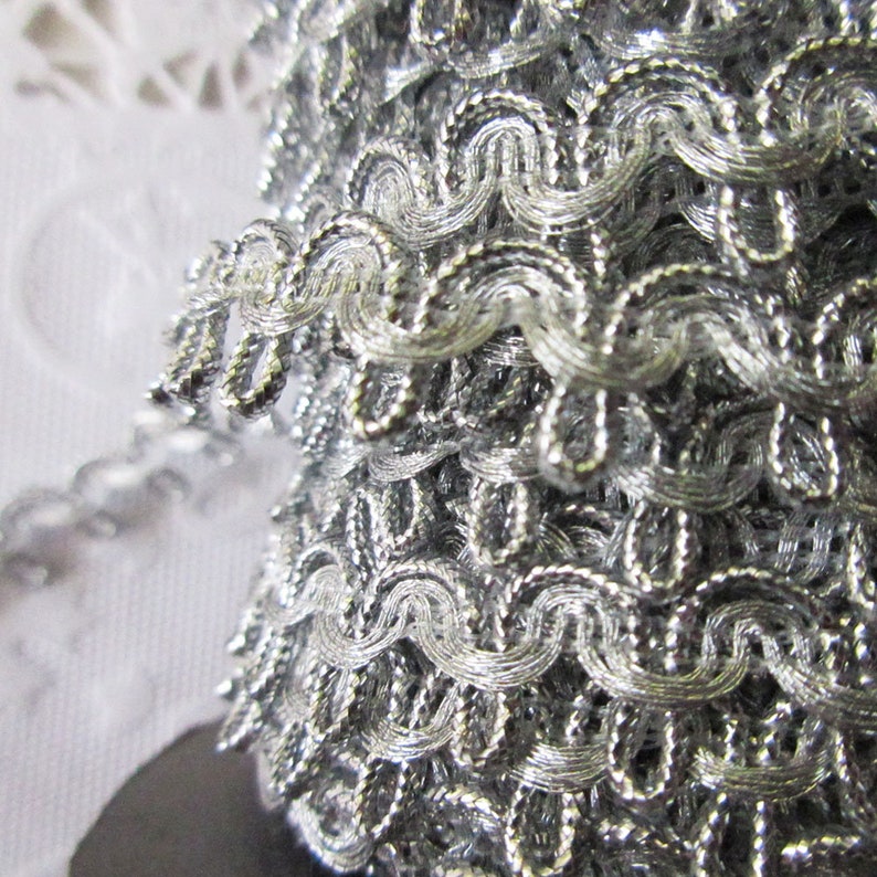 France 5 Yards Fancy Silver Metallic Sewing Trim Ribbon Etsy UK