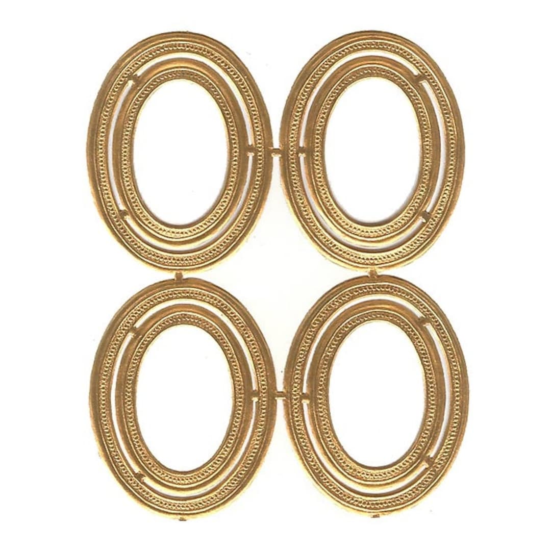 Dresden Frames Germany 16 Antique Gold Paper Foil Oval Die Etsy