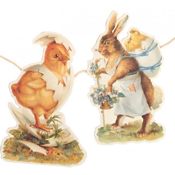 Chick and Bunny Easter Scrap Garland ~ England  SGR121